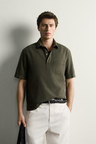 REGULAR FIT POLO SHIRT - Khaki by Zara