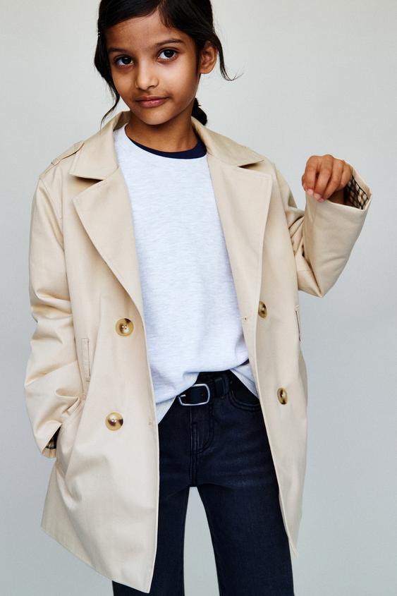 PADDED TRENCH COAT WITH CHECK LINING - Beige by Zara - Image 0