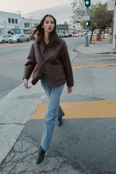 REVERSIBLE DOUBLE-FACED JACKET - Brown by Zara