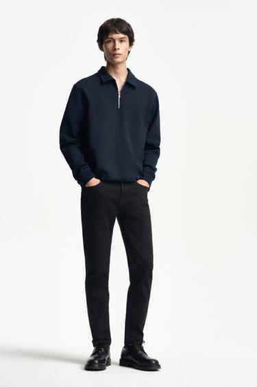 BASIC SLIM FIT JEANS - Black by Zara