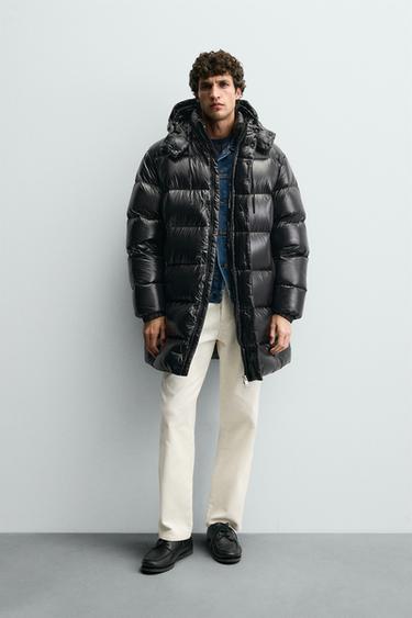LONG 100% FEATHER PUFFER JACKET - Black by Zara