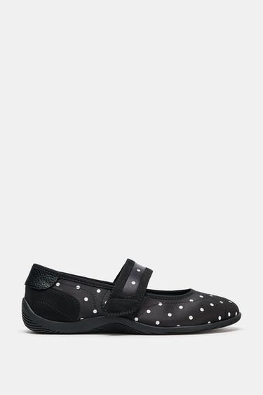 COMBINED PRINT BALLET FLATS - Black by Zara