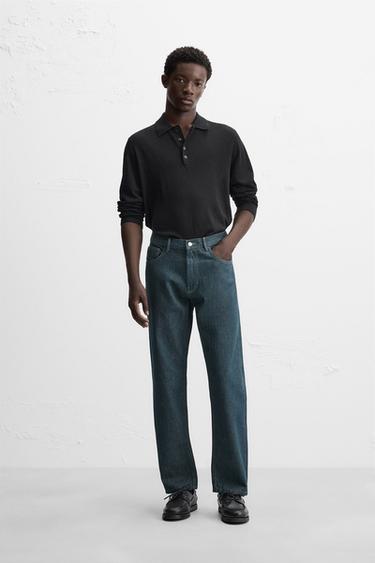 SLIM FIT JEANS - Blue / Green by Zara - Image 0