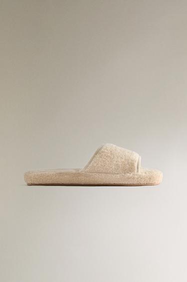 FLATFORM TERRY SLIPPERS - Beige by Zara