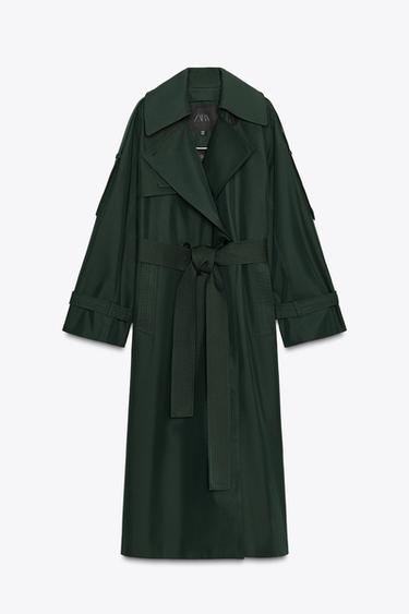 OVERSIDE WATER REPELLENT TRENCH COAT ZW COLLECTION - Bottle green by Zara