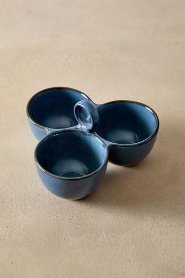 TRIPLE SNACK BOWL - Blue by Zara