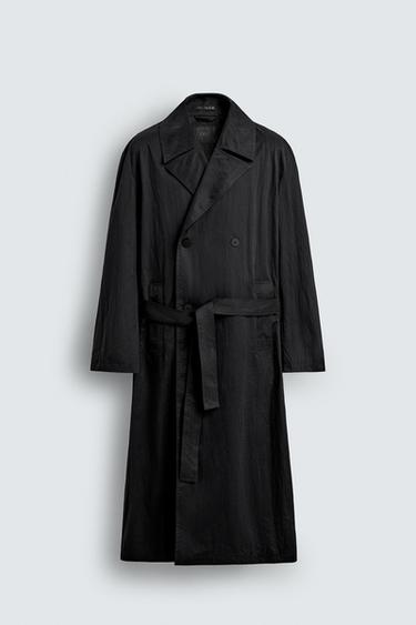 OVERSIZE FIT TRENCH COAT - Black by Zara