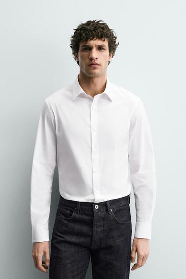 SLIM FIT COMFORT SHIRT - White by Zara