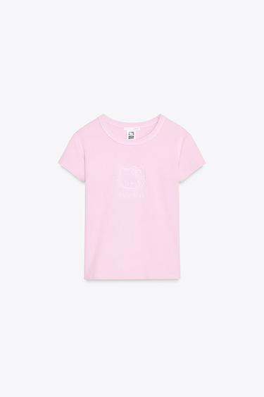 HELLO KITTY © 2025 SANRIO WASHED EFFECT T-SHIRT - Pink by Zara - Image 0