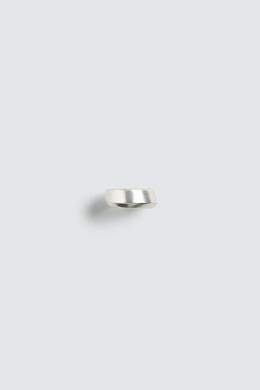 MATTE GEOMETRIC RING - Silver by Zara