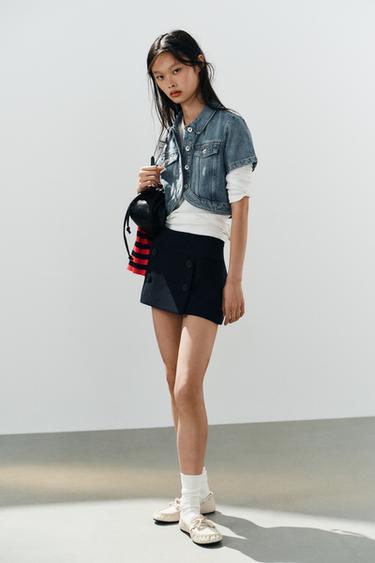 LEATHER GATHERED FLAT LOAFERS -  by Zara