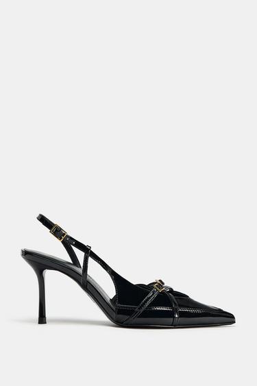 BUCKLE STRAP HEELS - Black by Zara