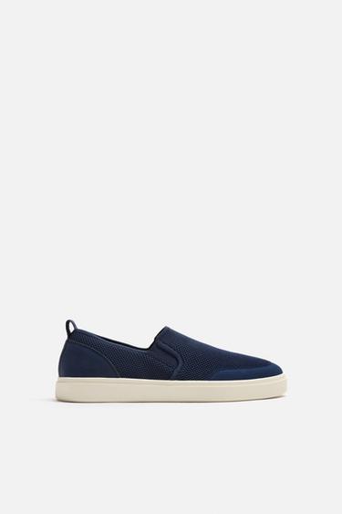 LACELESS TRAINERS - Dark Blue by Zara