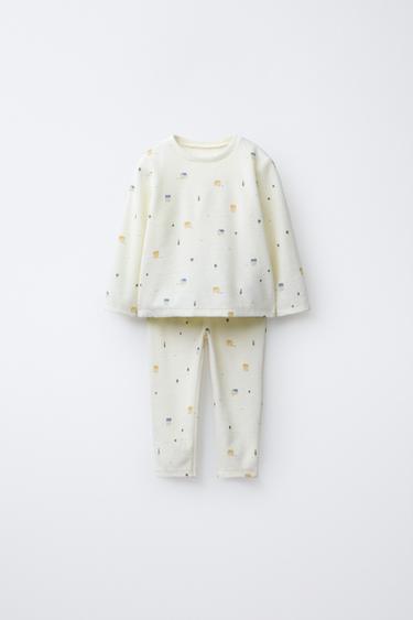 1 1/2-6 YEARS/ VELOUR HOUSE PYJAMAS - Ecru by Zara