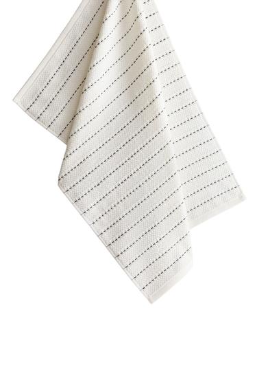 COTTON TERRY TEA TOWEL - black/yellow by Zara