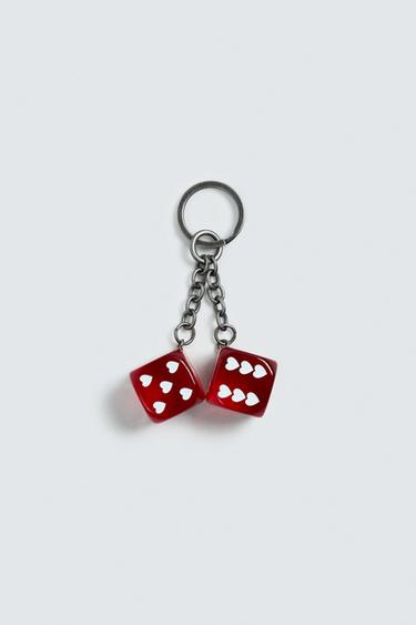 DICE KEY RING - Red by Zara
