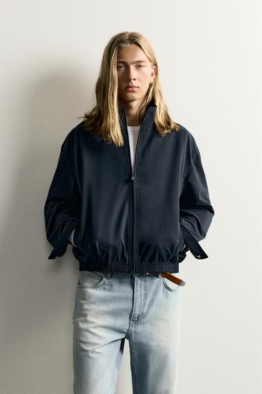 LIGHTWEIGHT WATER-REPELLENT TECHNICAL JACKET - Dark navy by Zara