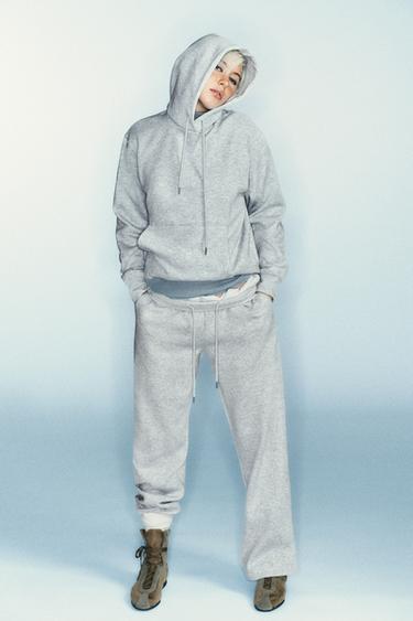 BASIC HOODIE - Grey marl by Zara