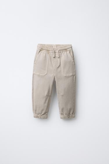 TWILL CARGO JOGGERS - Pearl grey by Zara