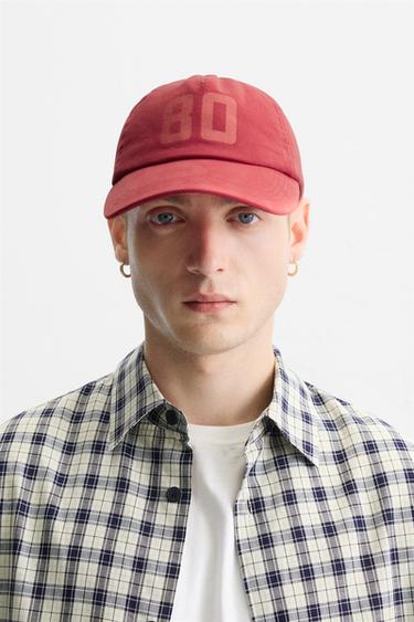 VARSITY WASHED CAP - Red by Zara - Image 0