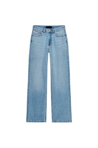 Z.03 STRAIGHT HIGH-WAIST LONG LENGTH JEANS - Light blue by Zara