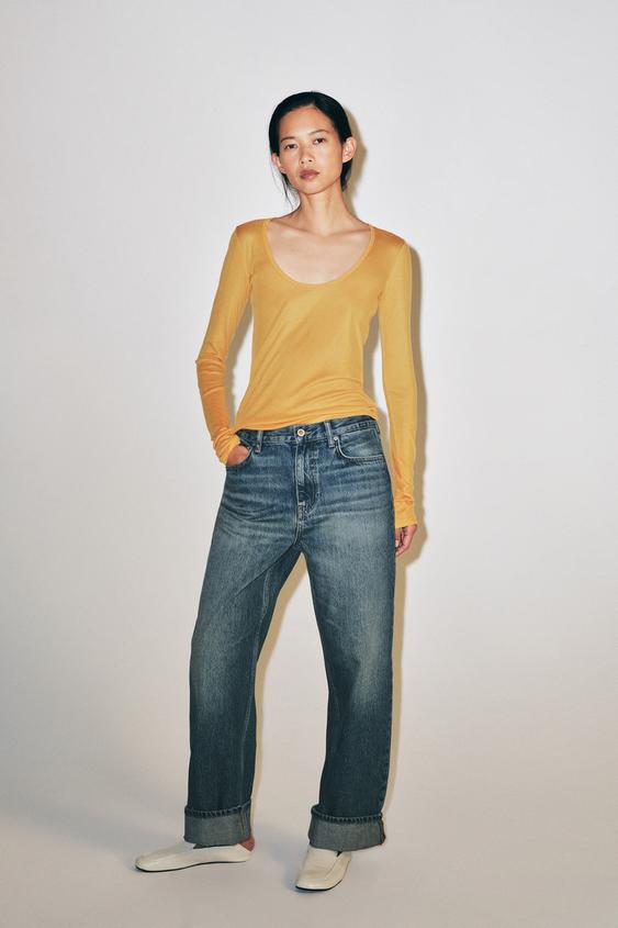 ZW COLLECTION MID-WAIST BAGGY FIT JEANS - Blue by Zara - Image 0