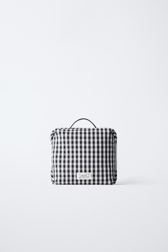 CHECK TOILETRY BAG - Black by Zara - Image 0