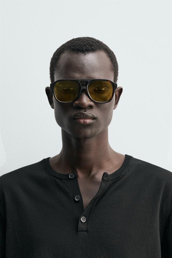 RECTANGULAR SUNGLASSES - Tortoiseshell by Zara - Image 0