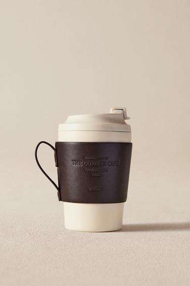 LIDDED MUG WITH BAND - Brown by Zara