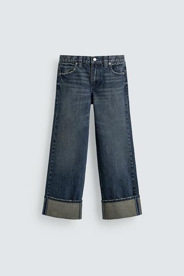 MICKEY SILHOUETTE PATCH WIDE-LEG JEANS HARRY LAMBERT FOR ZARA X DISNEY - Blue by Zara
