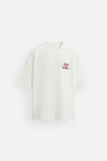 T-SHIRT WITH CONTRAST COMBINATION PRINTS - White by Zara
