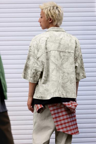 WASHED ABSTRACT PRINT OVERSHIRT - 026 by Zara