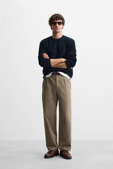 BASIC TEXTURED SWEATER - Navy blue by Zara
