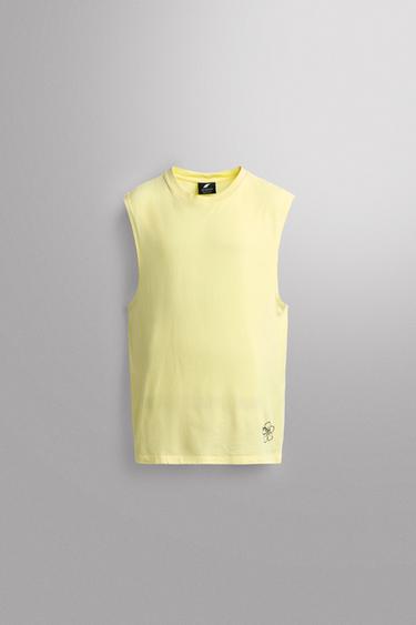 RELAXED FIT PRINTED T-SHIRT - Light yellow by Zara