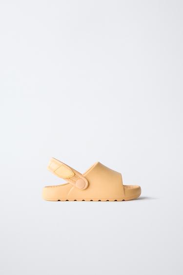 RUBBERISED SLIDERS - Yellow by Zara