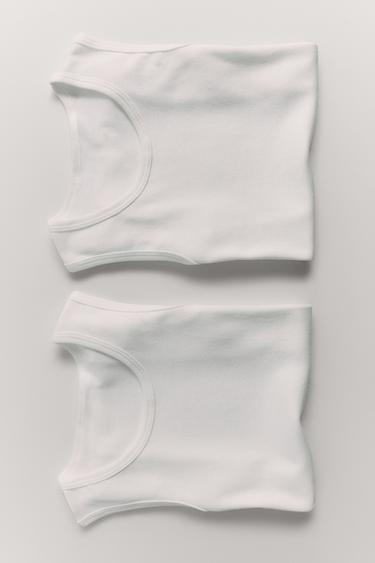 6-14 YEARS/ 2-PACK OF BASIC T-SHIRTS - Oyster-white by Zara