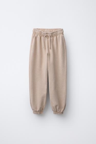 FADED JOGGING TROUSERS - Beige by Zara - Image 0