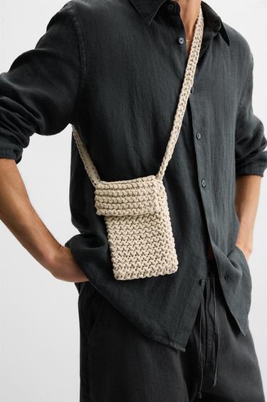 MACRAMÉ CROSSBODY BAG - Ecru White by Zara - Image 0