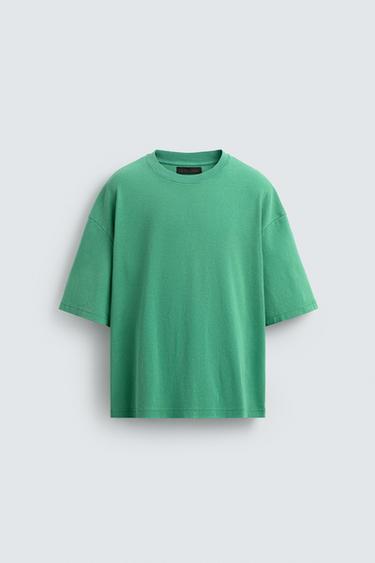 BOXY FIT TEXTURED SWEATSHIRT - Green by Zara