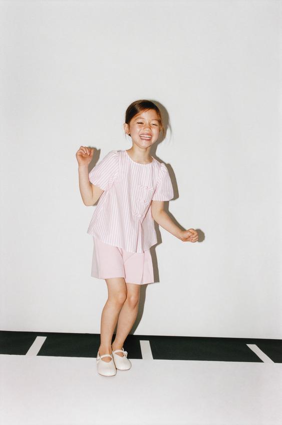 BERMUDA SKORT WITH FROG FASTENING - Pastel pink by Zara - Image 0