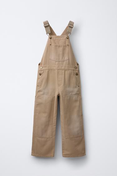 CANVAS DUNGAREES - camel by Zara - Image 0