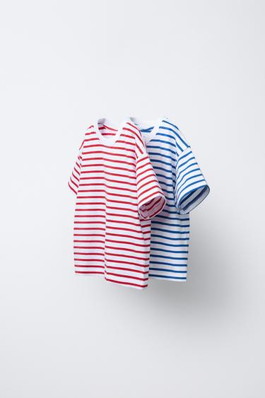 TWO-PACK OF STRIPED T-SHIRTS - Blue/White by Zara - Image 0