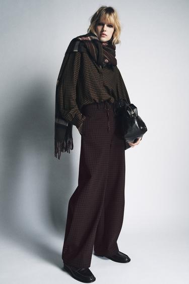 BALLOON TROUSERS WITH BUTTONS ZW COLLECTION - Brown by Zara