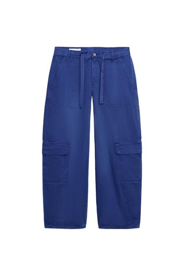 OVERSIZE CARGO TROUSERS - Indigo by Zara