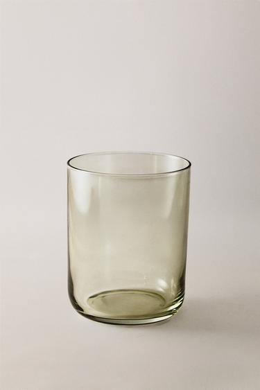 COLOURED GLASS TUMBLER - Green by Zara