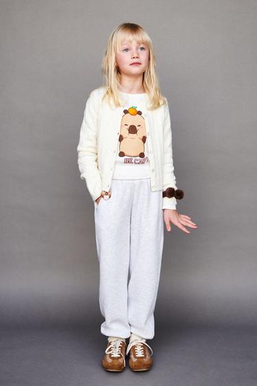 CAPYBARA CAPYFUN © RIBBED T-SHIRT - White by Zara