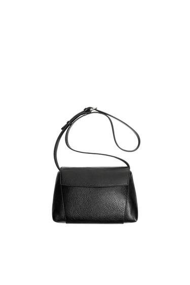 LEATHER CROSSBODY BAG M LIMITED EDITION - Black by Zara