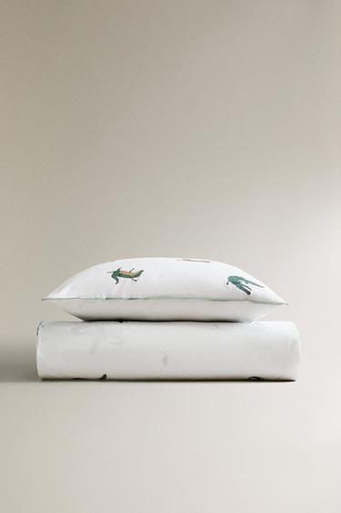 CHILDREN'S CROCODILE DUVET COVER - Greenish by Zara - Image 0