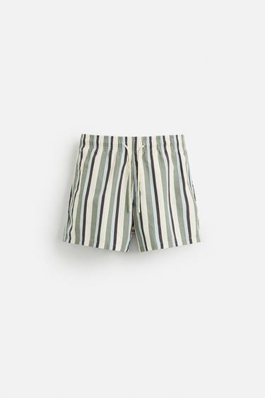STRIPED MID-LENGTH SWIMMING TRUNKS - various by Zara - Image 0