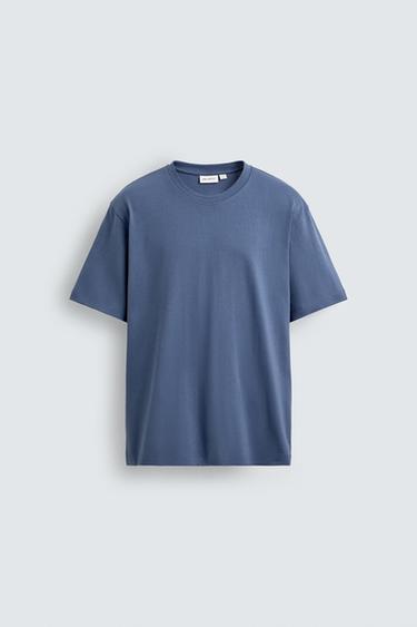 HEAVY WEIGHT SHORT SLEEVE T-SHIRT - Petrol blue by Zara